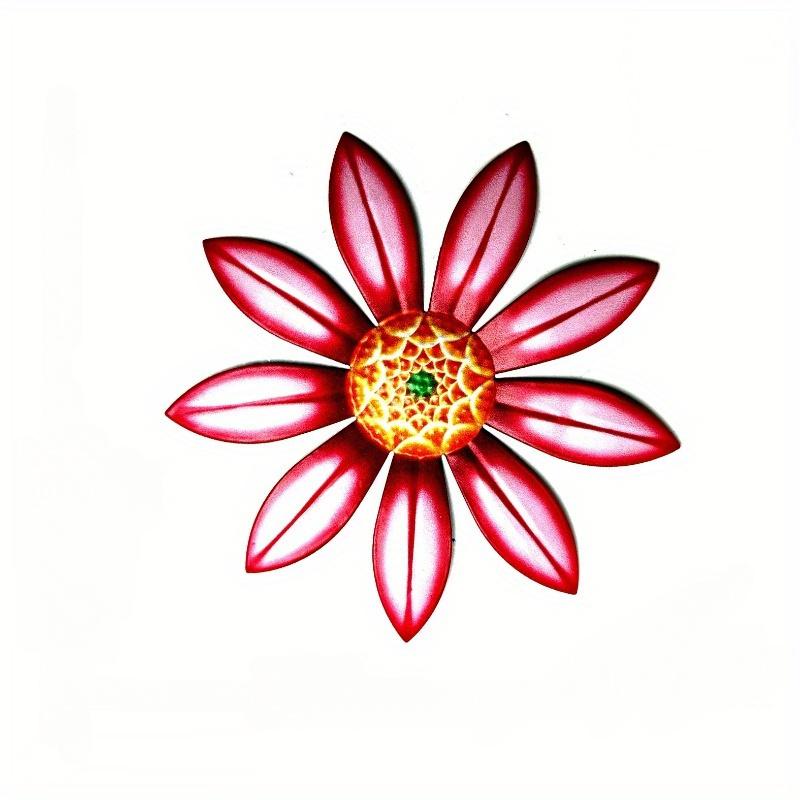 Metal Flower Wall Decor Art Sculpture Hanging Ornament Aesthetic Home Room Garden Courtyard Decoration Outdoor(4colors Optional)