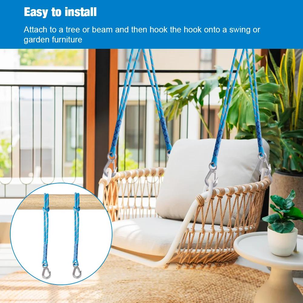 2pcs Hammock Accessory Hammock Hanging Rope, Suitable for Indoor and Outdoor Hammocks, Swings, and Essential Camping Items