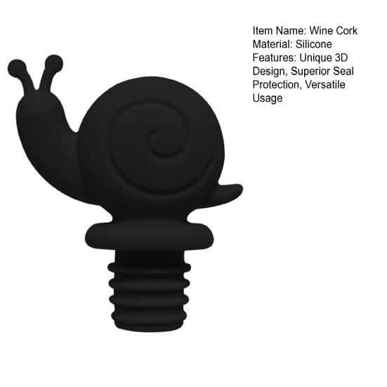 Пробка для винной бутылки в виде улитки с 3D-дизайном, герметичная винная пробка, пищевой силикон, герметик для стеклянных бутылок вина и пива, заглушки для красного вина, аксессуар для сохранения