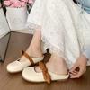 Bow Soft Bag Head Half Slippers Women's Outer Wear 2025 New Lazy One-pedal Flat-bottomed Cool Slippers Women