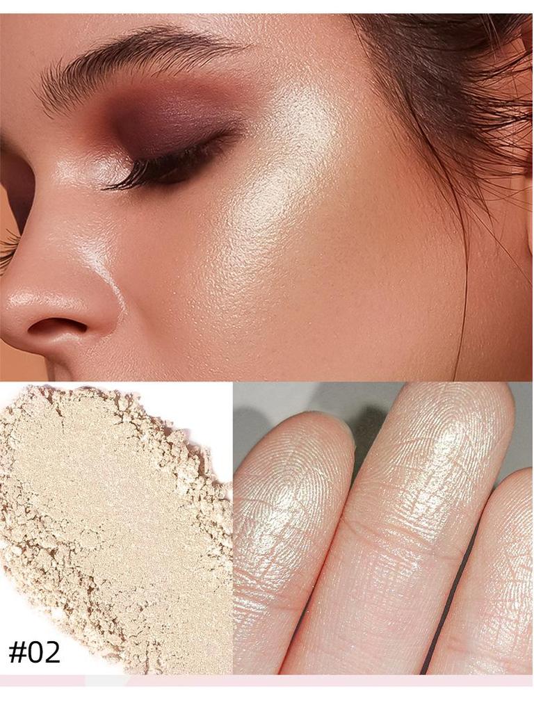 Rose Diamond Highlighter Blush & Contour Palette: 3D Pearlescent Face & Eye Brightener