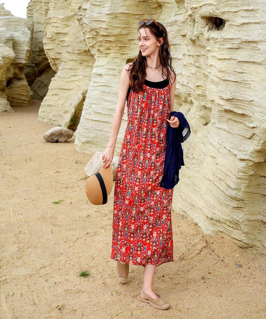 Pigment [Feature] Picnic Shirring Pattern Dress (Ykop260105)