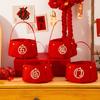 Red Candy Storage Bag Thickened Gift Bags Portable New Year Handheld  Fruit Basket  Home Supplies