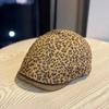 Новая шляпа-берет с леопардовым принтом, женская, весенне-осеннего стиля, персонализированный берет, ретро кепка-утка
