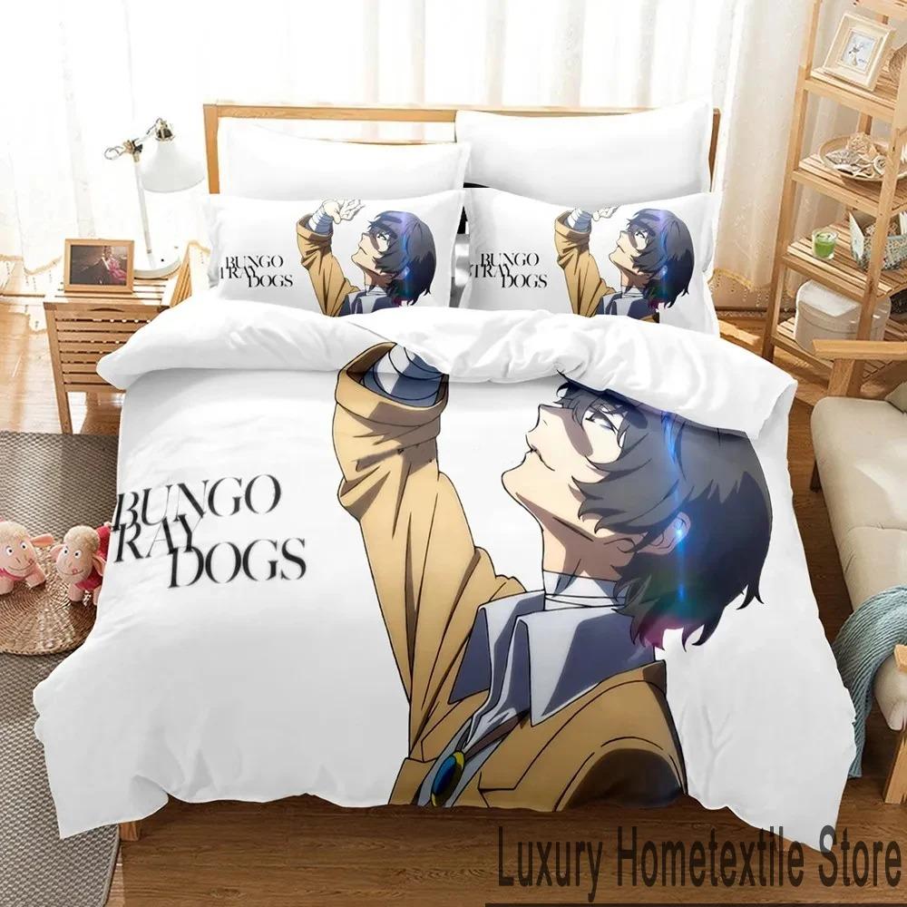 Аниме Bungo Stray Dogs Комплект постельного белья для мальчиков и девочек Twin Queen King Size Пододеяльник Наволочка Кровать для мальчиков Взрослый Домашний текстиль