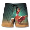 Мужские шорты для плавания с животными принтами Турция Board Shorts Купальные шорты Плавки Средняя посадка Гавайский Бохо Повседневные