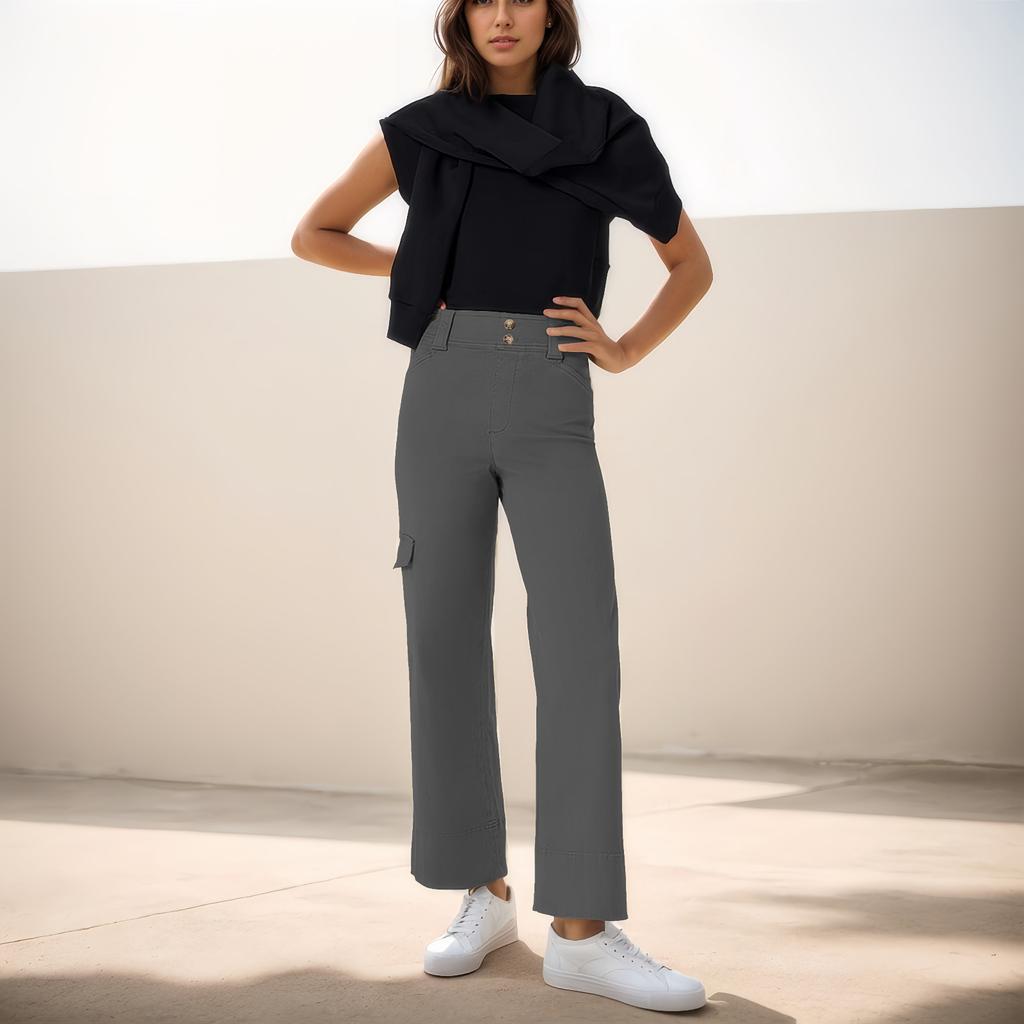 Широкие брюки для женщин, брюки для йоги, спортивные штаны с высокой талией и карманами, эластичные брюки, удобные спортивные спортивные штаны для тренировок