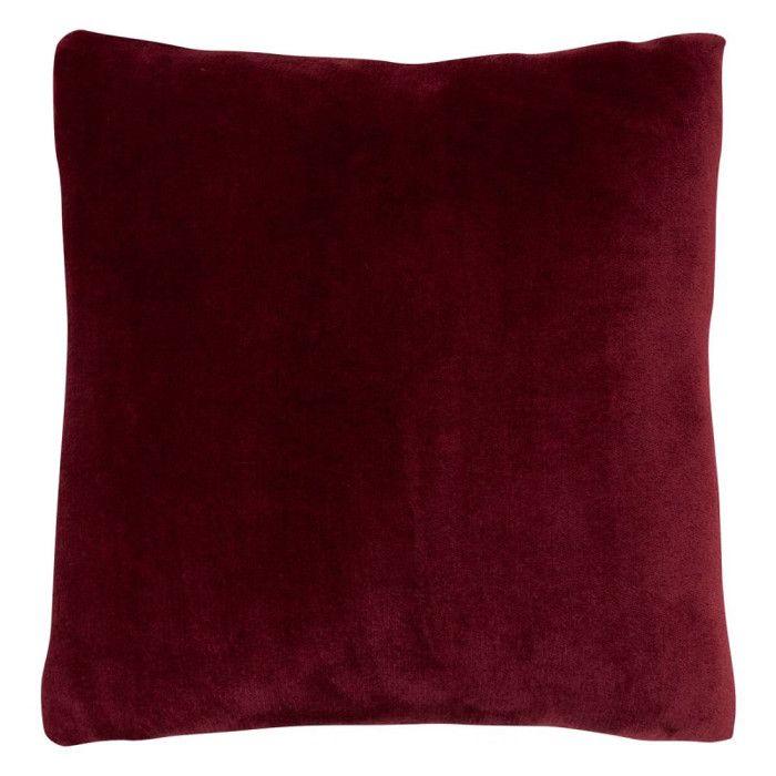 Coussin déhoussable en Flanelle 38 x 38 cm "Ollis" - Ollis Grenat -