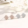 Woven Square Diamond Stud Earrings Female Korean Niche Fashion Versatile Simple Personalized Ear Jewelry