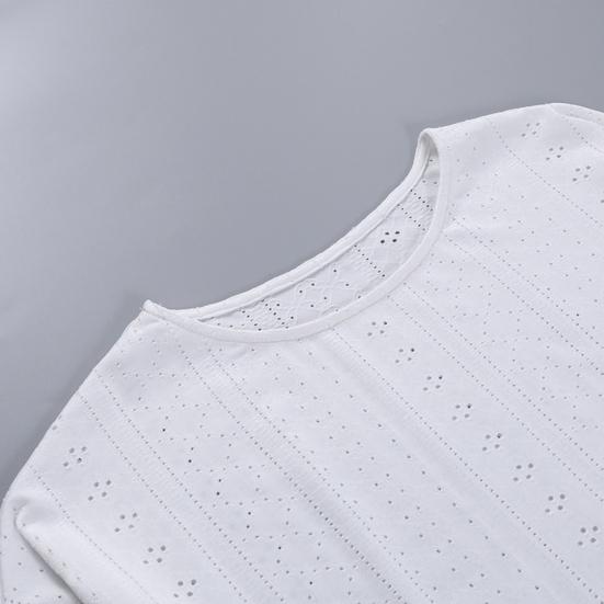 2 шт./компл., женский топ, шорты, наряд с открытой эластичной резинкой на талии, свободные, с длинными рукавами и круглым вырезом, тонкие однотонные дышащие мягкие домашние футболки, комплект с шортами