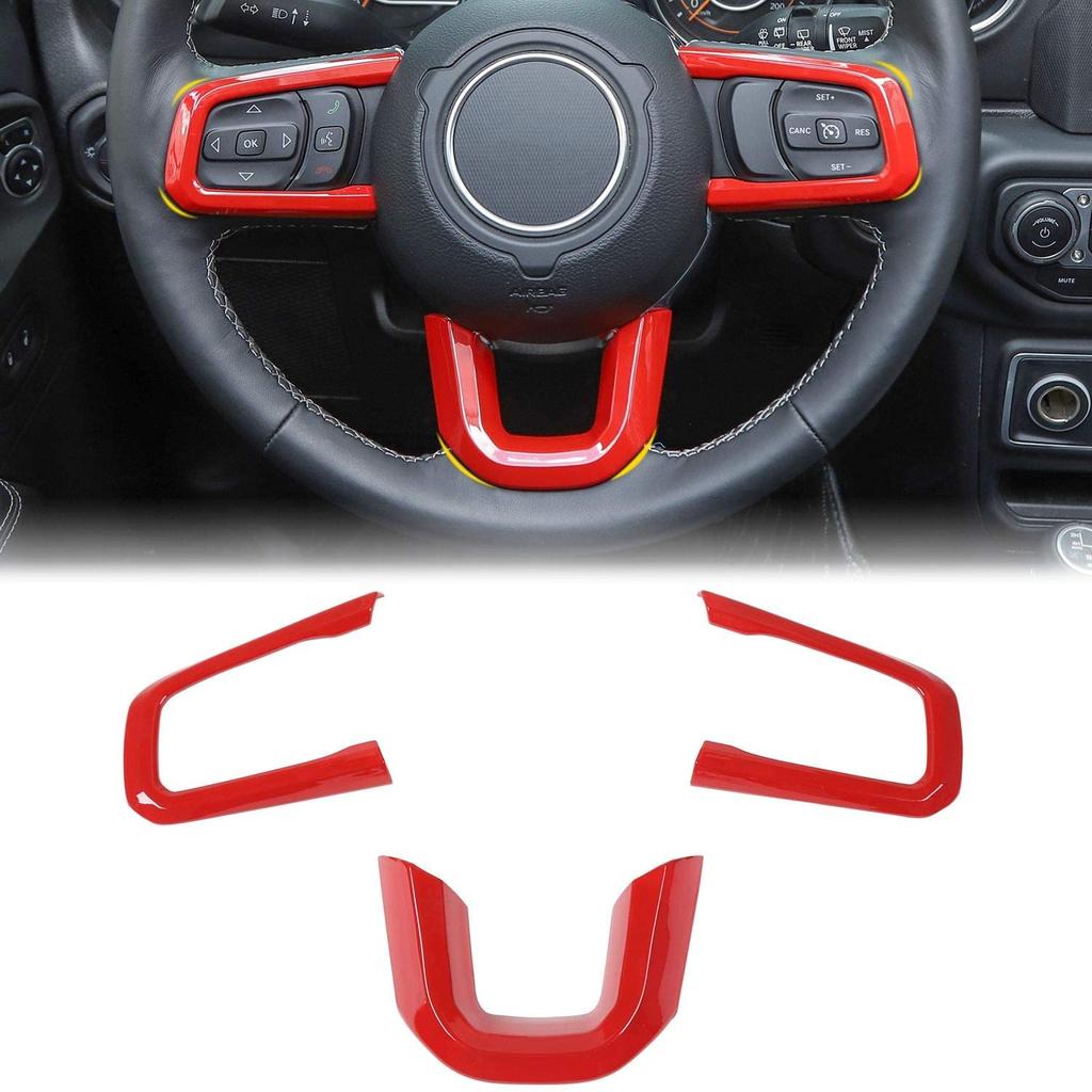 Для Jeep Wrangler JL JLU 2018 - 2024 рулевое колесо и центральная консоль отделка приборной панели панель управления комплект отделки интерьера
