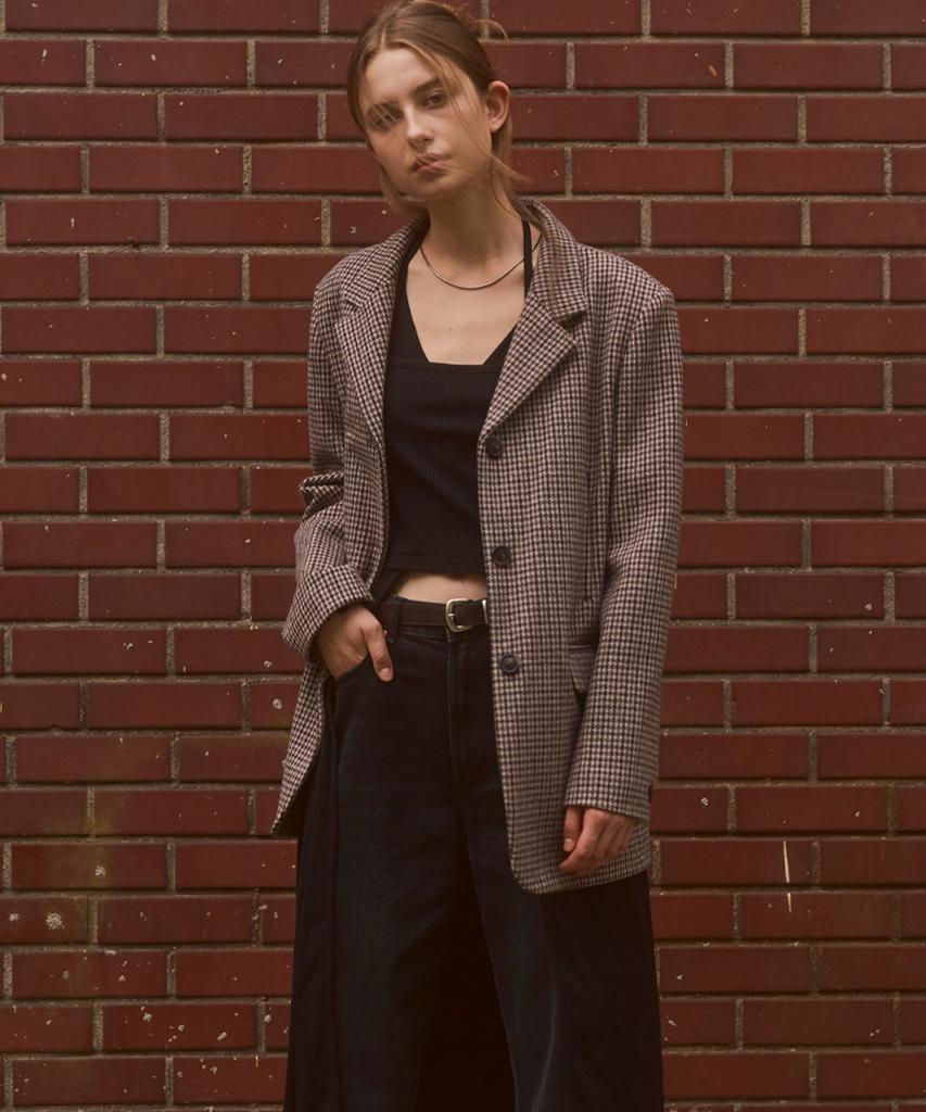 Sigreat Wool Check Single Jacket
