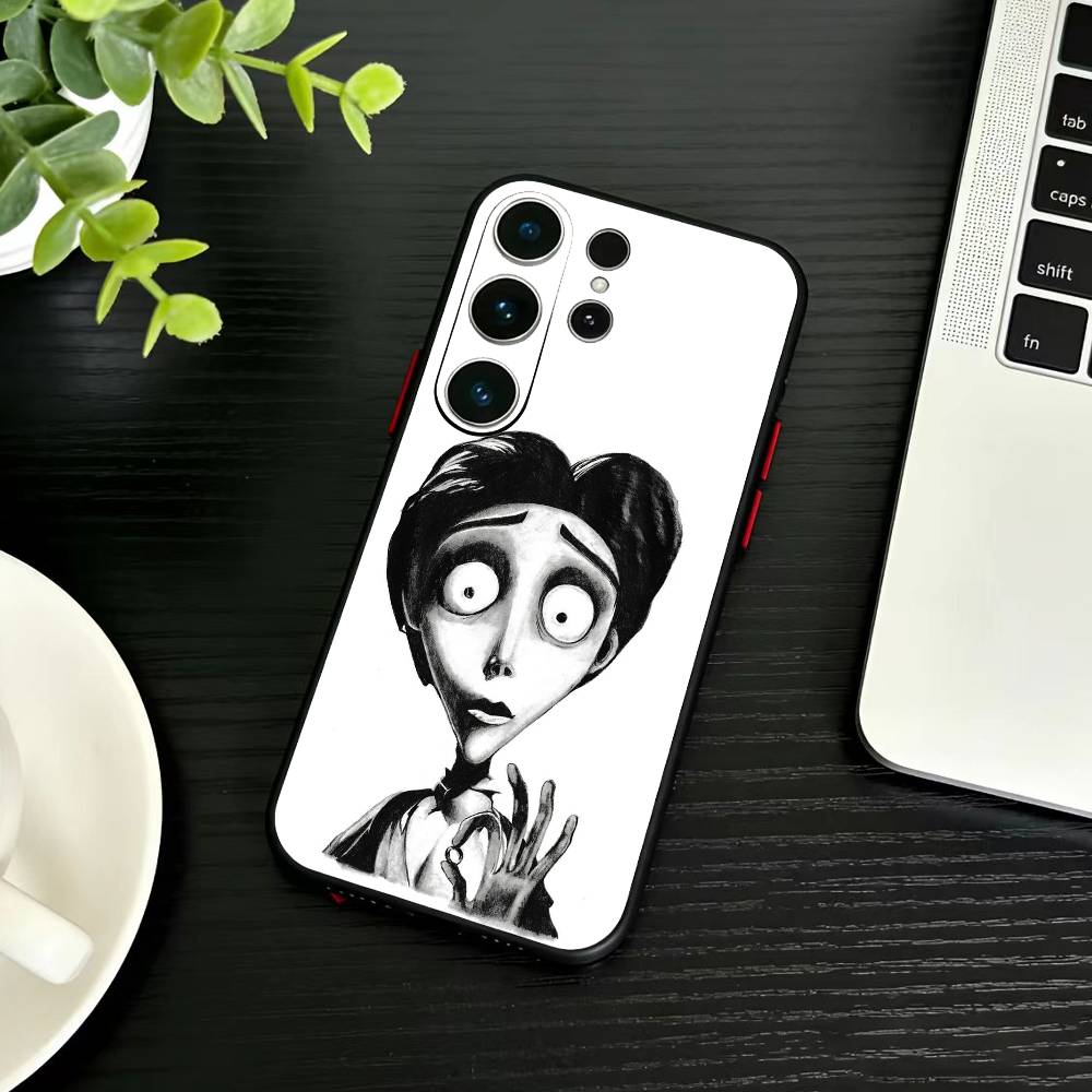P-Corpse Bride Phone Case For Samsung S26,S25,S24,S23,S22,S21,S20,S30,Ultra,Plus,Fe,Note,5G Black Cover