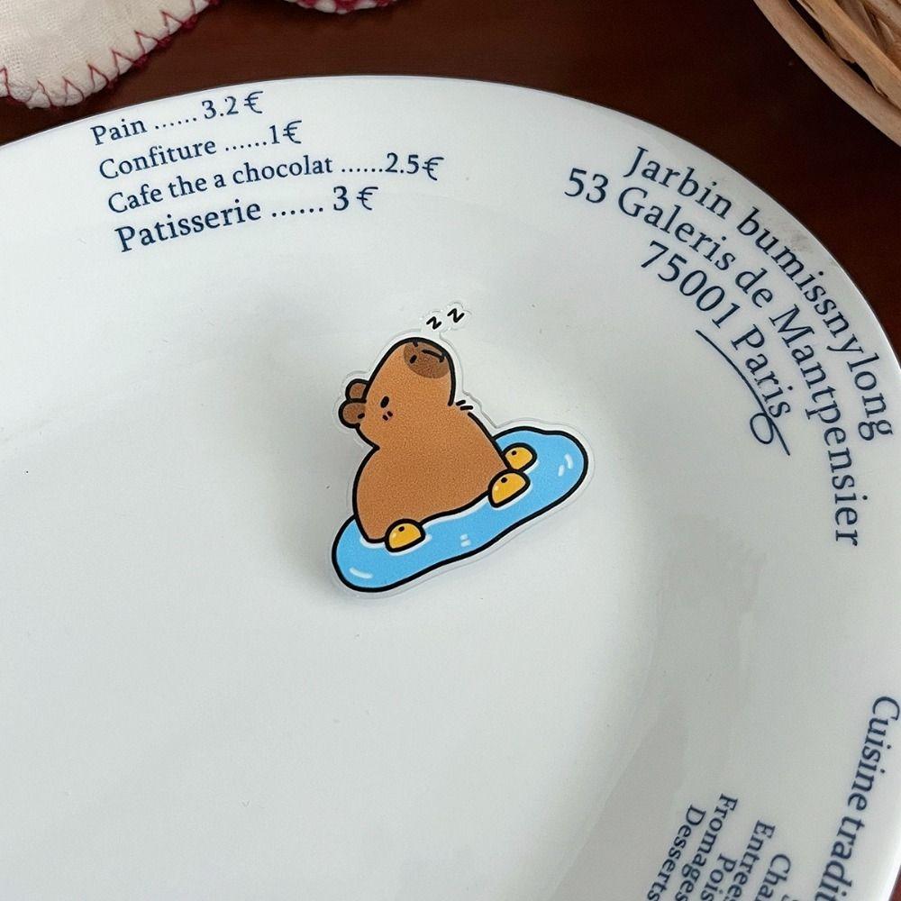 Милая брошь капибара, значок животного Капибара, булавка с изображением капибары, унисекс