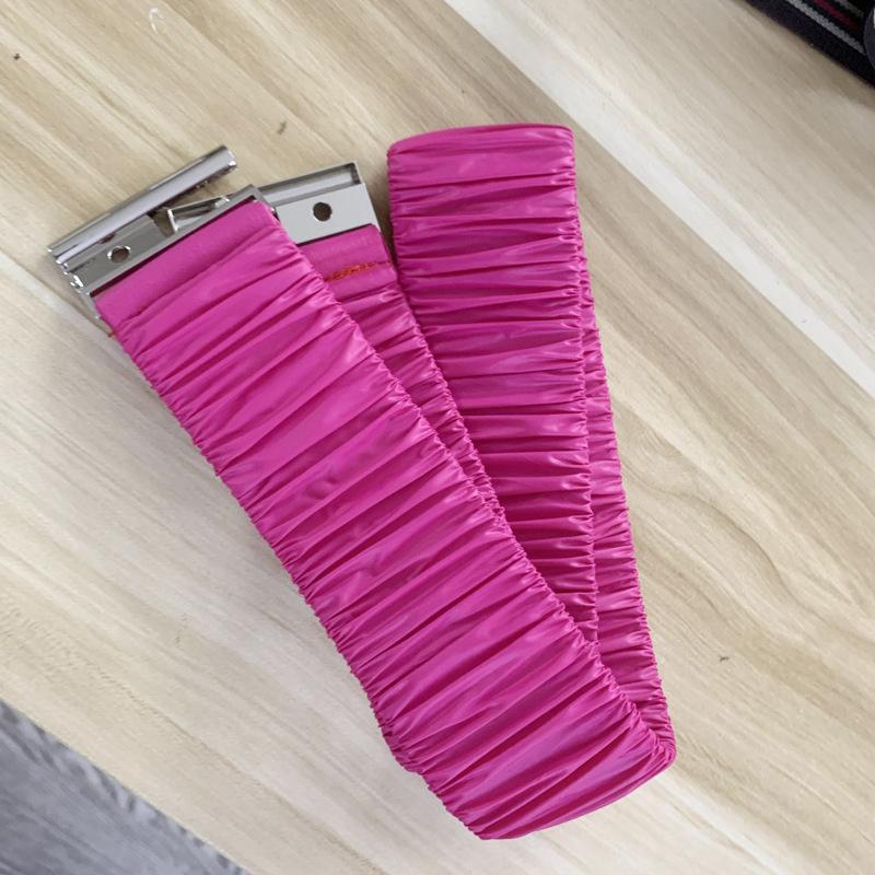 Новая пуховая ткань, гладкий эластичный пояс, плиссированная эластичная поясная вставка, женский широкий пояс-стотник с пухом