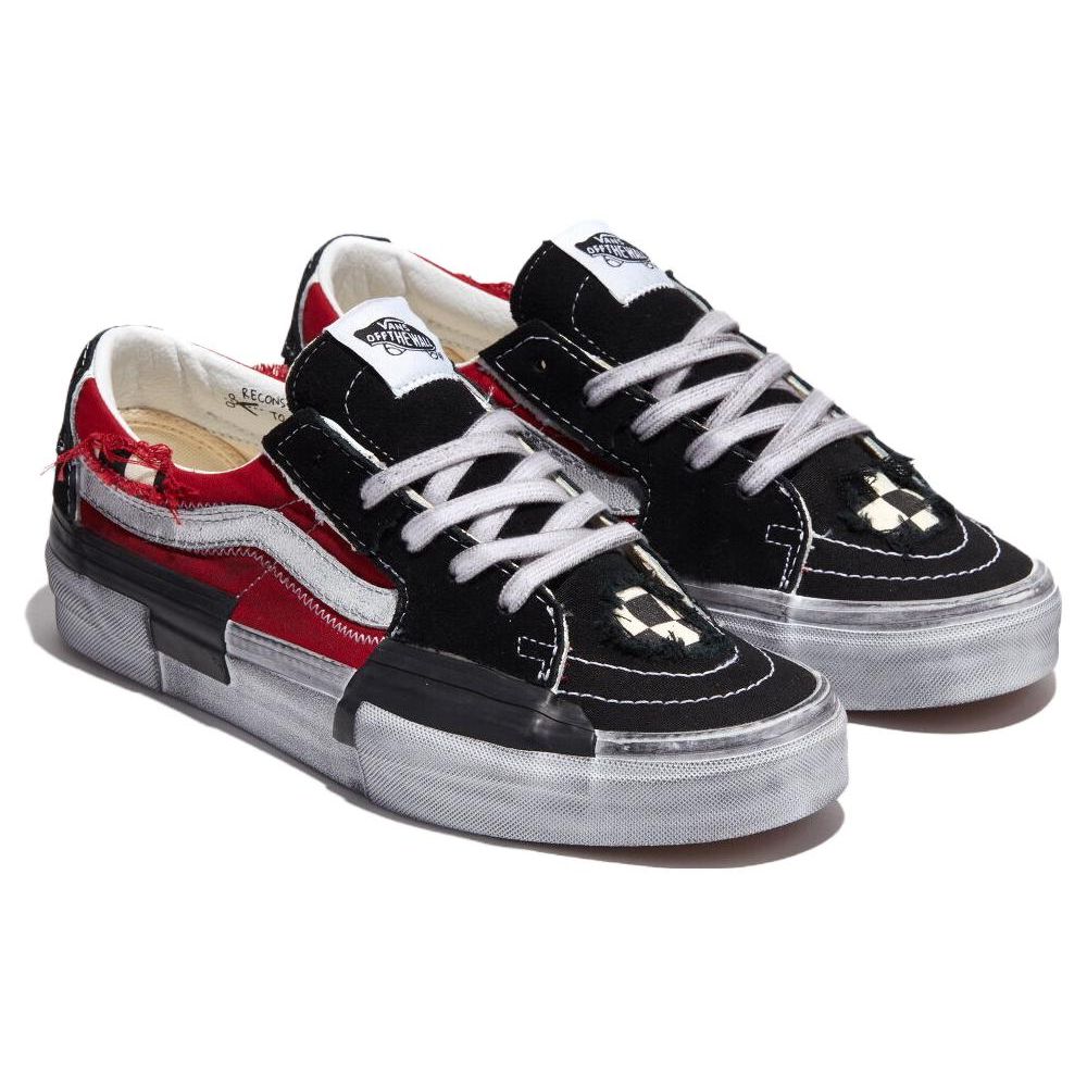 Vans Sk8 Low Comfortable Versatile Classic Non-Slip Low-Top Skate Shoes Unisex Sneakers Black Red VN0009QS458