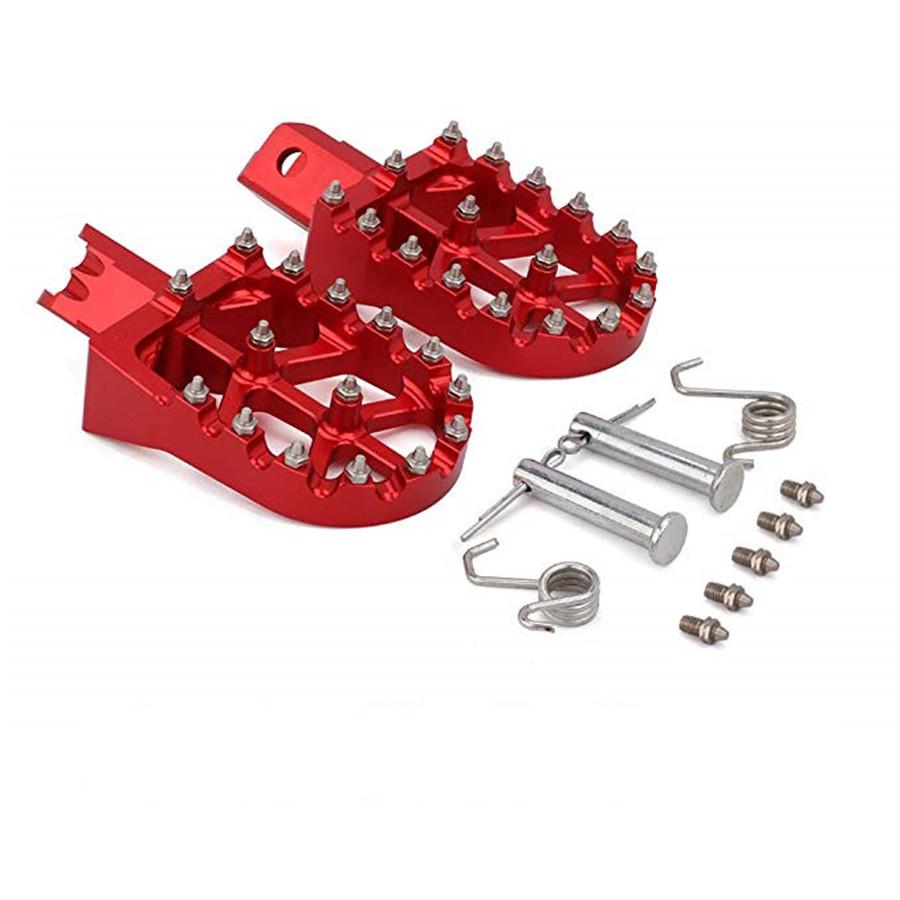 Red Wide Foot Pegs For CRF XR 50 70 110 Pit Bike PW50 PW80 KLX110 TTR50 XR50