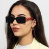 Protective Glasses Small Rectangle Sunglasses Women Square Flamed Frames Sun Glasses Female Travel Hip-Hop Eyewear Uv400