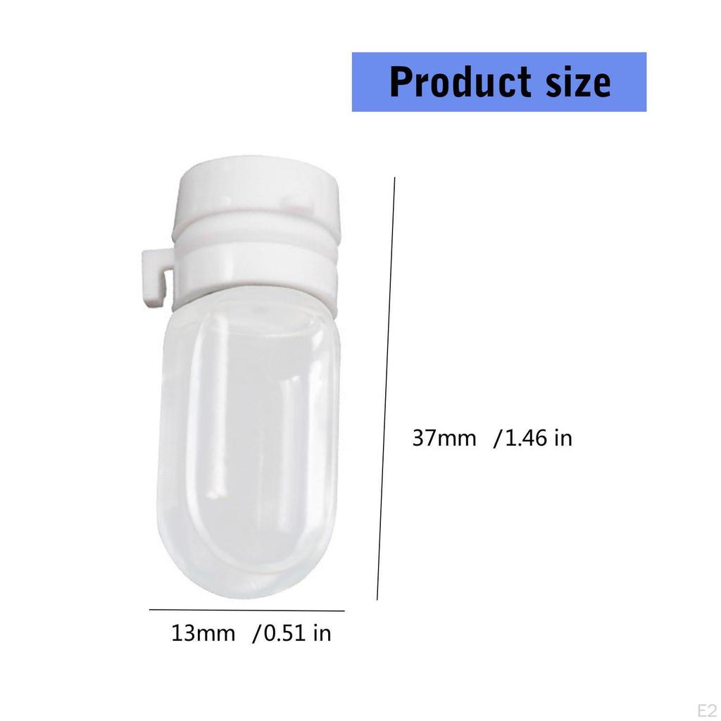 10 Pieces Small Dropper Bottle Double Cap Round Bottom Vials 2ml Transparent Containers Mini