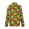 Women's Stand Collar Pullover Long Sleeve Top Christmas Print Sports Top