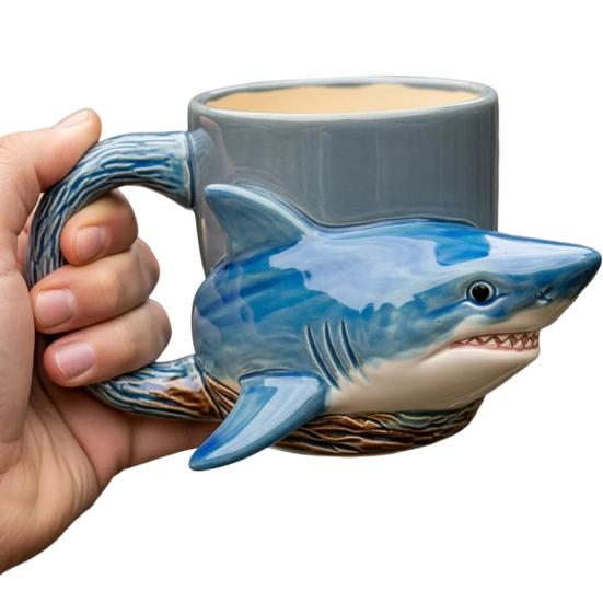 325 мл 3D кружка для кофе «Морские животные» Ручная работа Смоляная чашка со скульптурой кита/дельфина/акулы/черепахи Посуда для напитков на морскую тематику для любителя моря в подарок