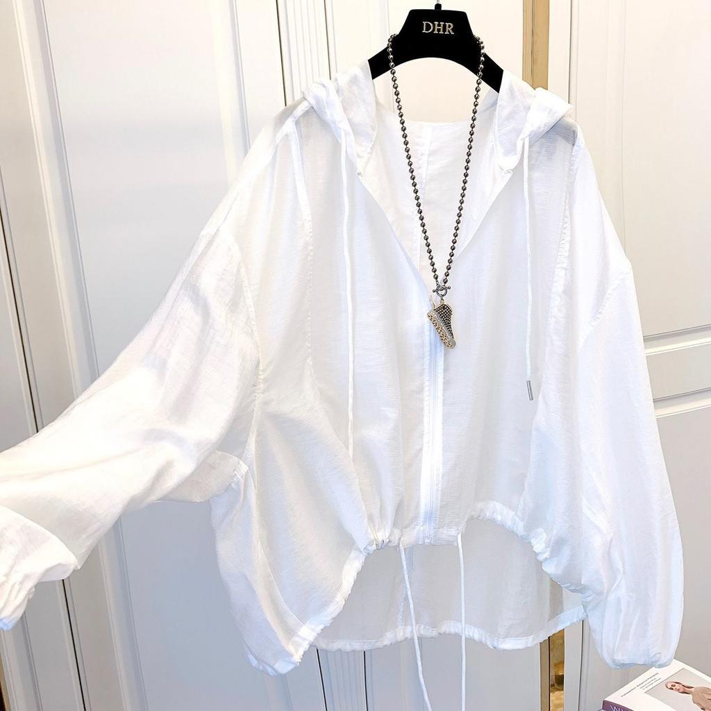 Куртки женские с капюшоном, летние солнцезащитные пальто на молнии, тонкая свободная прозрачная верхняя одежда, дышащая верхняя одежда, легкая одежда черного цвета