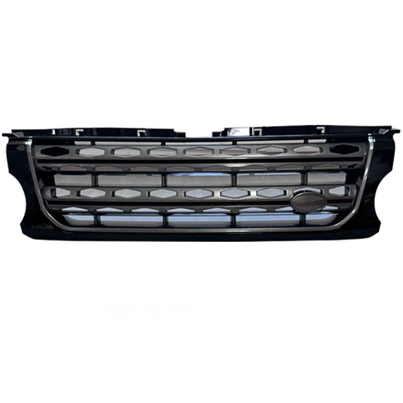 Front Grille Upgrade: Black Frame with Silver Mesh & Bar for Discovery 4 (2014-2016)