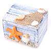Mediterranean Style Wooden Jewelry Box Portable Small Storage Case(starfish)