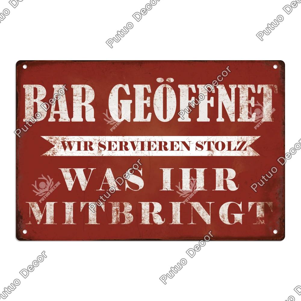 Декор напиток винтажный немецкий металлический знак смешной пивной пьющий вино любитель напитков для бара паба клуба дома человек пещера настенный декор