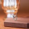 Mobius Ring Necklace Jewelry Female Korean Version Simple Double Ring Zircon Ring Interlocking Stainless Steel Clavicle Chain