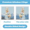 PVC Bunny Glass Electrostatic Film Cartoon Rabbit Happy Easter Bunny Decal  Glass Mirror