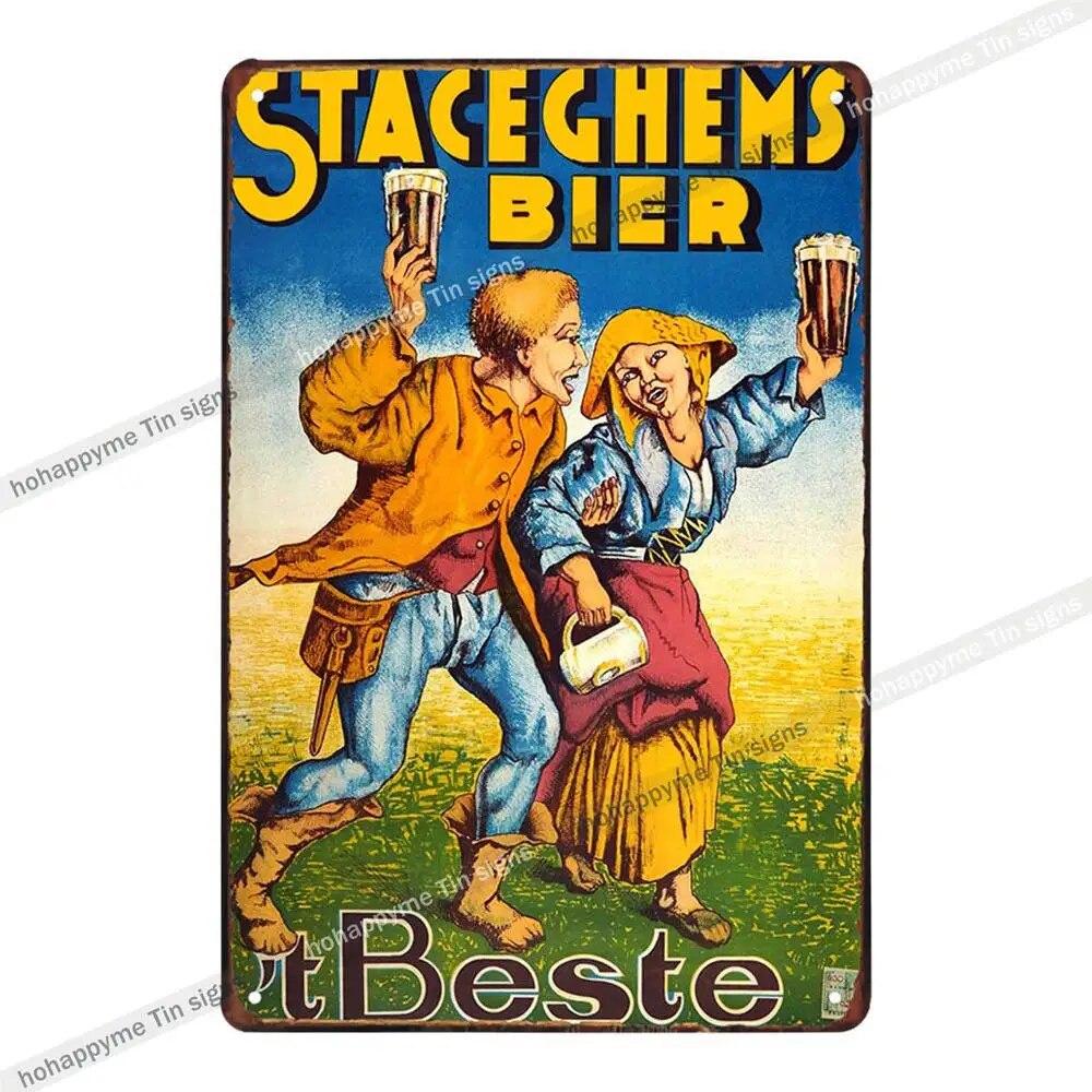 Эльф Пиво Винтаж Металлические Вывески Тарелки Декор Для Бар Паб Клуб Кафе Плакат Наклейки На Стены Главная Гостиная Украшения Доска 20x30 см