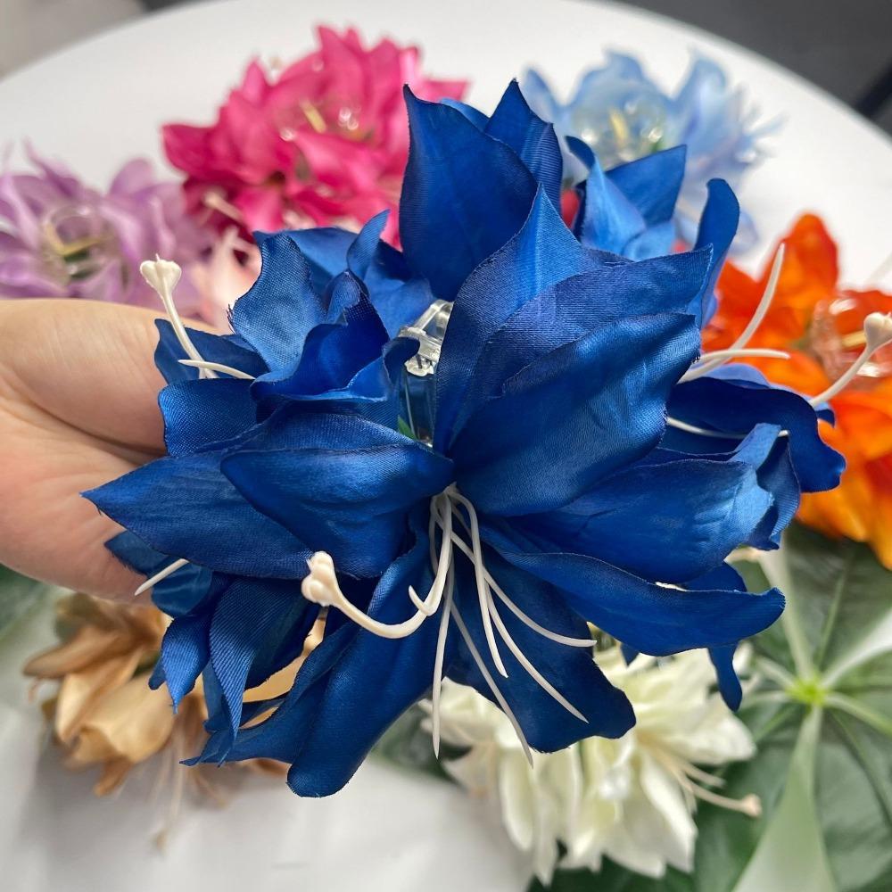 Korean Style Floral Shark Clip Fairy Sweet Hair Catches Simulation Flowers Hair Claw Beach