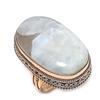 Rainbow Moonstone Handmade Copper Jewelry Ring Size 9.5 E6t55