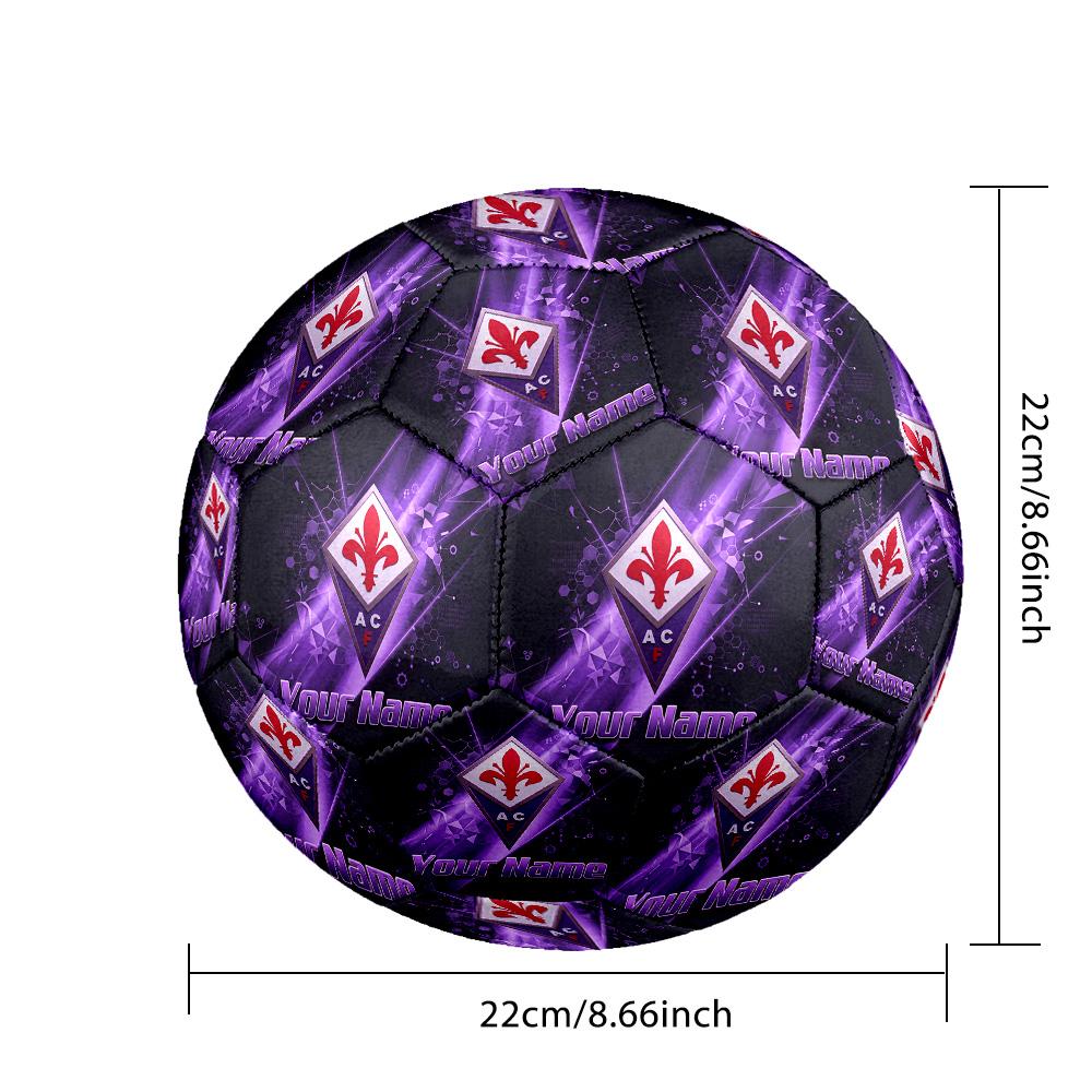 Personalized Size 5 Football Fiorentina FC Pattern Outdoor Game Sports Ball Gift