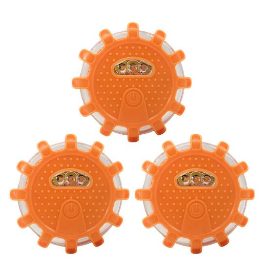 2/3Pcs LED Road Flares Emergency Light Kit Waterproof Compact Portable Roadside Safety Flashing Warning Flares Lights