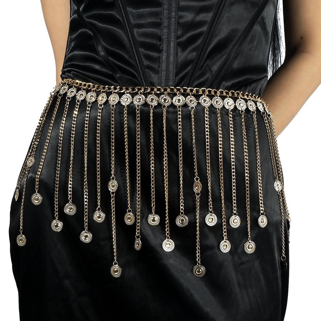 Модные аксессуары, диск с бахромой, цепочка для тела, полое сексуальное нижнее белье для ночного клуба, бюстгальтер с цепочкой на груди