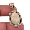 Natural Fossil Coral 925 Solid Sterling Silver TwoTone Gift Pendant 1.50" y0N49