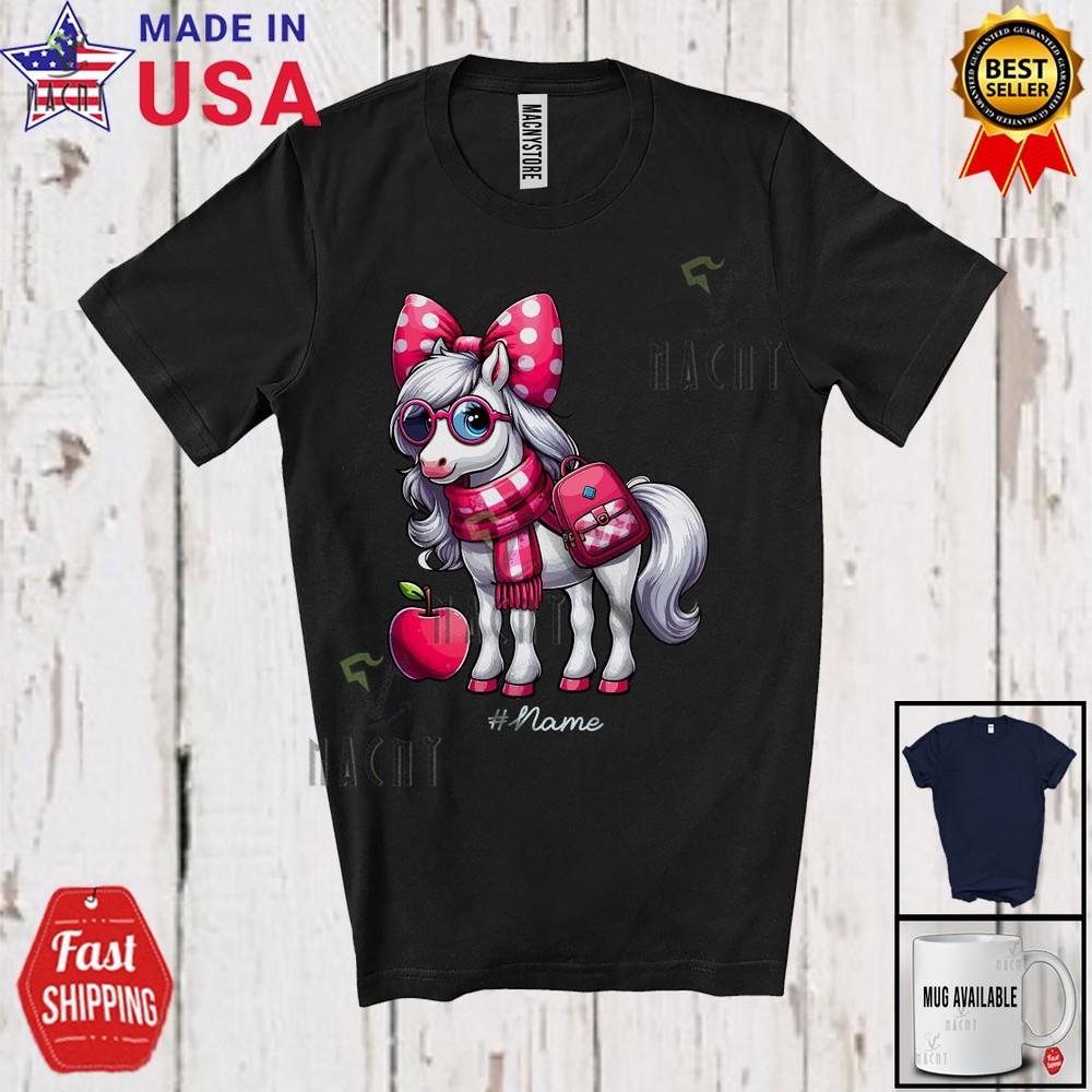 Custom Name Horse Teacher Sunglasses Lovely Back To School Farmer Farming Shirt