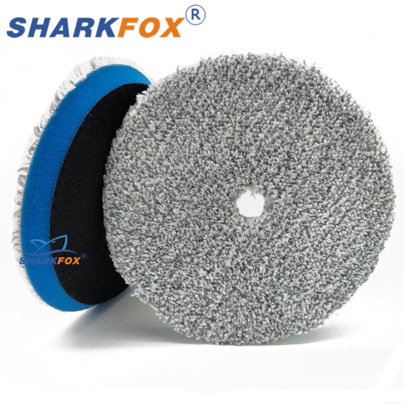 Sharkfox 5"(125mm) Microfiber Cutting Pads for Waxing Polishing Scratch Vortex Removal