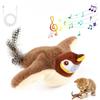 Interactive Cat Toy Flapping Bird with Catnip Rechargeable Simulation Bird Cat Toys Touch Activated Fluffy Plush Toys for Cats