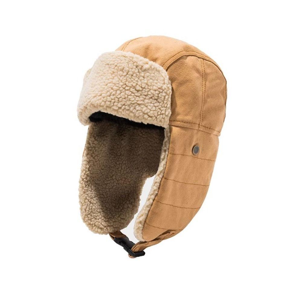 Thickened OutdoorsThick Balaclava Ear Protection Warm Snow Cap Winter Bomber Hats for Men Women
