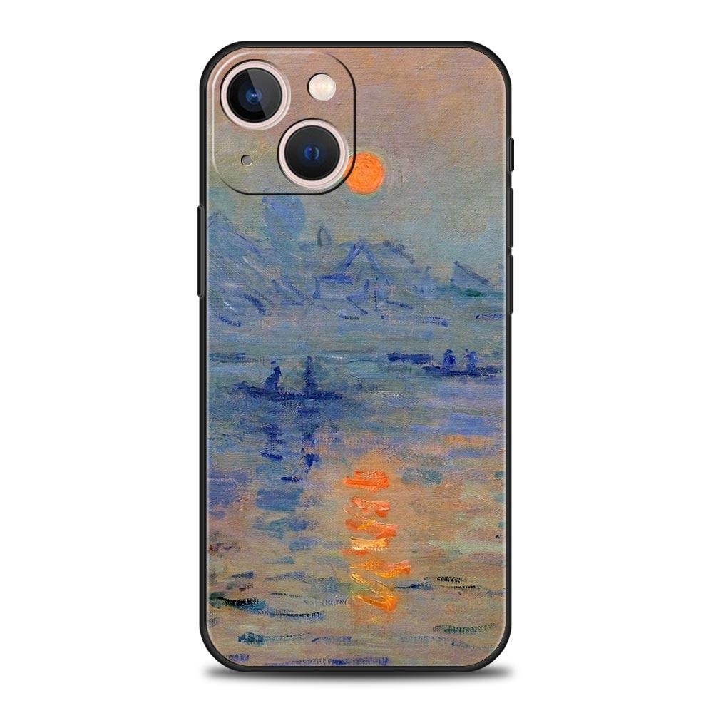 Claude Monet Impressionism Painter Luxury Soft Phone Case For iPhone 13 15 14 12 11 Pro MAX XR X SE XS 7 8 Plus Silicone Cover