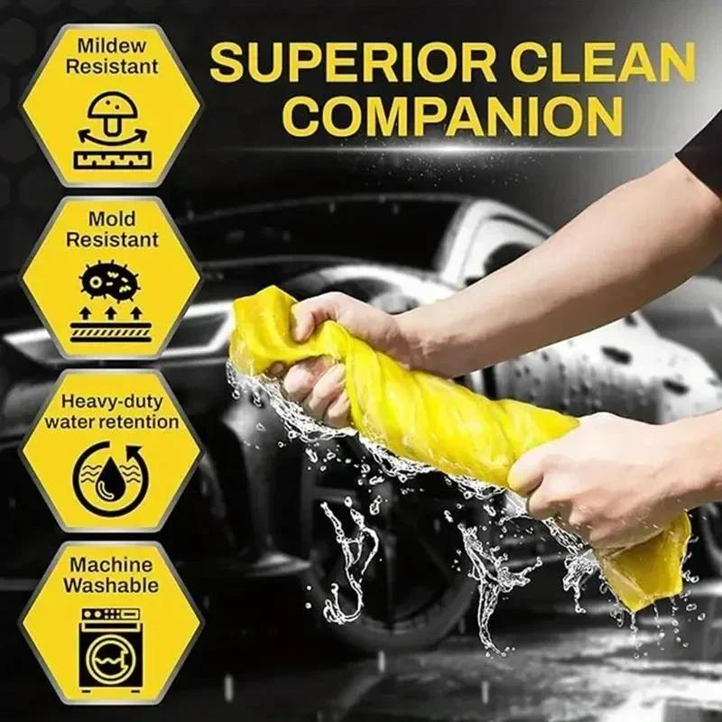 PVA Chamois Car Wash Towel Cleaner Accessories Car Care Home Cleaning Car Detailing Tools Absorbent Towel With Box