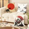 Chinese Ink Painting Style Cushion Cover Soft Short Plush Pillow Cover Smooth Cozy Texture Aesthetic Cushion Case Home Decor