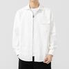 Pure Cotton Long-sleeved Shirt Men's Spring Pocket Solid Color Long-sleeved Shirt Casual Shirt Jacket