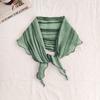 Мягкий полосатый шарф в форме ромба из хлопка и льна для женщин на лето, тонкий и красочный шарф для защиты шеи, повязка на голову