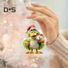1/4 шт., украшение на рождественскую елку, мультяшный зеленый эльф, подвесные украшения, акриловые плоские подвесные аксессуары для рождественской елки для праздничного декора дома и автомобиля