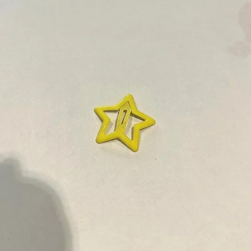 20 шт. красочные заколки для волос в форме звезды BB для девочек Y2K сладкие заколки-звезды для женщин простые металлические защелкивающиеся заколки для волос головные уборы ювелирные аксессуары