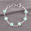 Amazonite Gemstone 925 Sterling Silver Jewelry Handmade Bracelet For Girlfriend RB-14-23